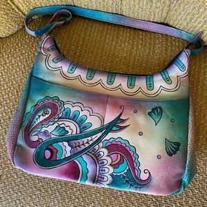 Anuschka Hand Painted Single Strap Handbag